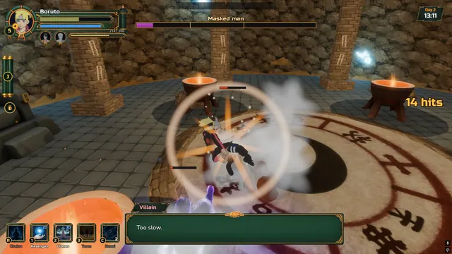 A fight with shadow clones